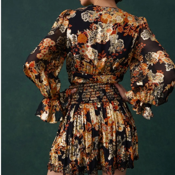 HEMANT & NANDITA FLORAL mini printed skirt - Picture 3 of 6